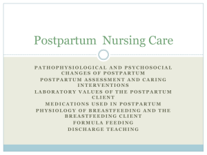 Postpartum Nursing Care