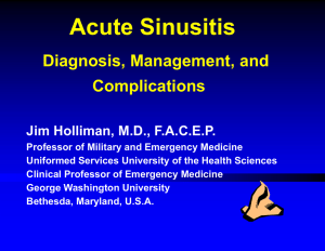 Acute Sinusitis Diagnosis, Management, and Complications