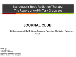 Stereotactic Body Radiation Therapy: The Report of AAPM Task