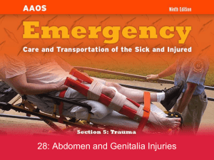 Chapter 28: Abdomen and Genital Injuries Part A