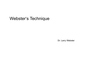 Webster`s Technique