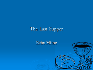 The Last Supper - LG 9 Online Classroom
