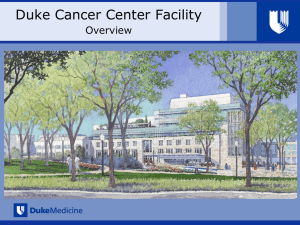 Cancer Center Facility Overview - Construction