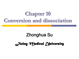Chapter 10：Conversion and dissociation