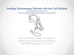 Feeding tracheostomy patients with the cuff inflated