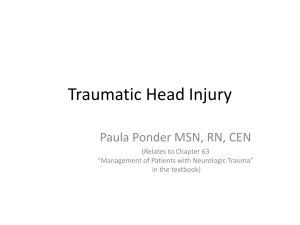 Traumatic Head Injury (Ponder)