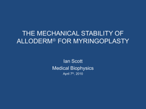 Mechanical Stability of AlloDerm for Myringoplasty