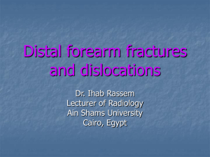 Distal forearm fractures and dislocations - cox