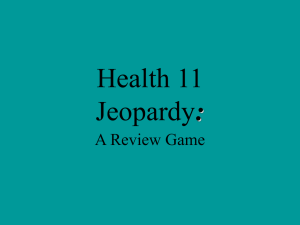Final Exam Jeopardy Review Game