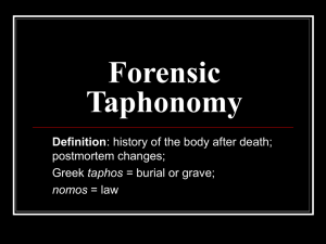 Forensic Taphonomy - Bryn Mawr School Faculty Web Pages