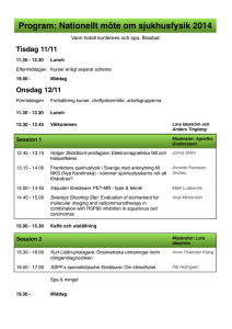 Program nationellt möte 2014 - Svensk förening för radiofysik