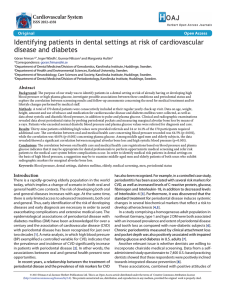 Identifying patients in dental settings at risk of cardiovascular