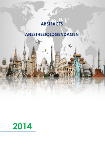 Abstractboek - Nederlandse Vereniging voor Anesthesiologie