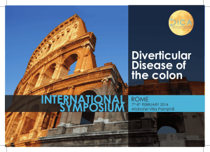 international symposium - Diverticular Disease of the colon