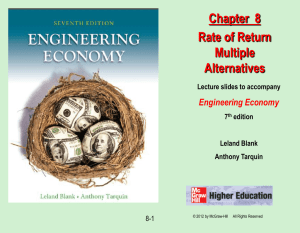 Chapter 8 - ROR Analysis for Multiple Alternatives