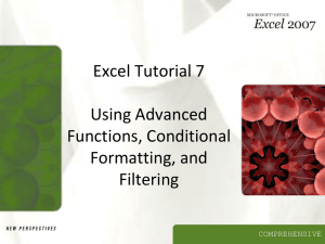 Excel Tutorial 7