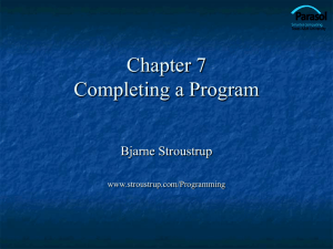 Chapter 7 - Bjarne Stroustrup`s Homepage
