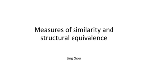 Measures of similarity and structural equivalence