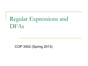 R4 - Regular Expressions and DFAs