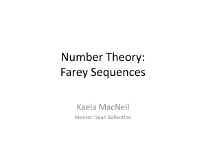 Number Theory: Farey Sequences