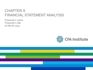 Chapter 9 Financial Statement Analysis