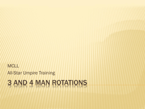 Umpire 3 and 4 Person 60` Mechanics