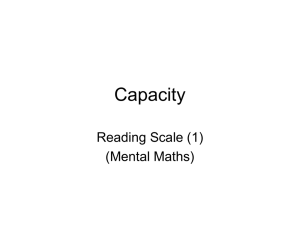 Capacity - Primary Resources