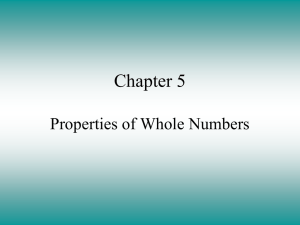 Chapter 5 Number Theory