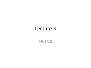 Lecture 3 - More SQL