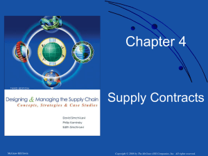 Chapter 4. Supply Contracts