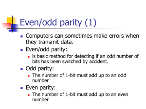 Even/odd parity (1)