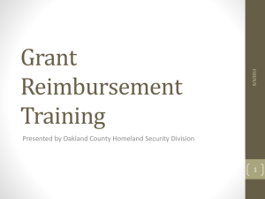 Grant Reimbursement Training