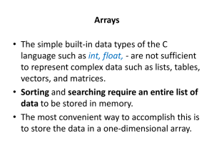 Chapter 7: One-Dimensional Arrays