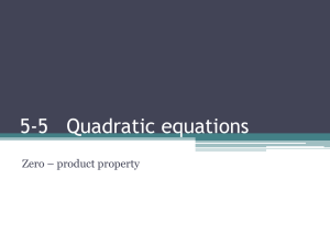 5-5 Quadratic equations