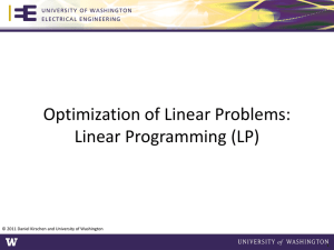 Non-Linear Programming - University of Washington