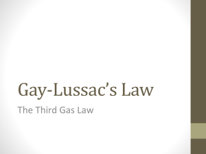 Gay-Lussac`s Law