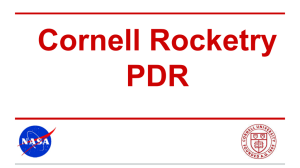 PDR Presentation - Cornell Rocketry Team