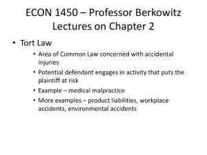 ECON 1450 * Professor Berkowitz Lectures on Chapter 1