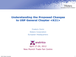 2011 USP Method Transfer Project