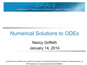 Numerical Solutions to ODEs