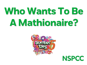 Who Wants To Be A Mathionaire?