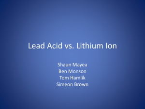 Lead Acid vs lithium ion