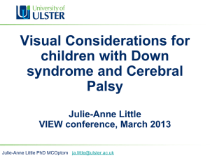 Visual Considerations for children with Down syndrome and