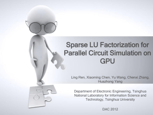 Sparse LU Factorization for Parallel Circuit Simulation on GPU