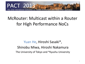 Multicast within a Router for High Performance Network-on