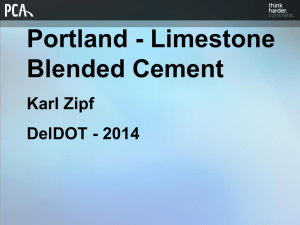 Portland-Limestone Blended Cements