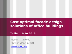 Cost optimal facade design solutions