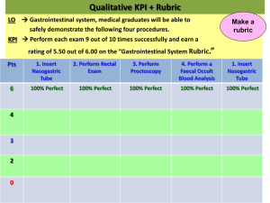 Qualitative KPI + Rubric LO  Gastrointestinal system, medical