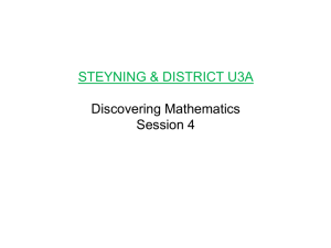 STEYNING & DISTRICT U3A Discovering
