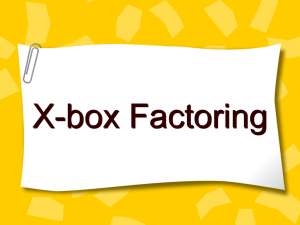 Factoring Quadratics with a box